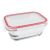Recipiente hermetico rectangular con tapa de plastico 400 ml