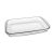 Bandeja mediana rectangular de vidrio 2.2L