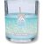 Vela perfumada en frasco de vidrio aqua  