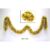Cadena decoracion color  dorado 10 cm x 2 mt
