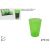Vasos plasticos color verde 6 piezas 270ml