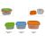 Pozuelos plasticos transparente con tapas  set  3pz 