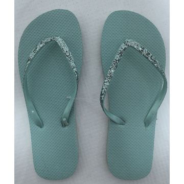 Chancleta De Goma Metededos Con Brillito Para Mujer 36-41 M/Sm