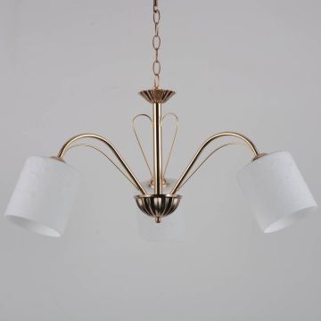 Lampara De Techo Vidrio Y Metal Mod 4063