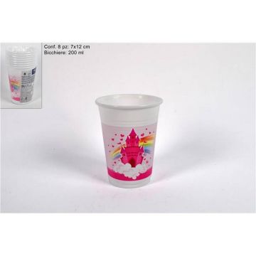Vasos Plasticos Rosado 200Ml