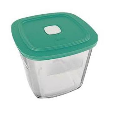 Recipiente Hermetico De Vidrio 1 L Con Tapa De Plastico