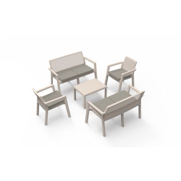Set Plastico 2Sofa+2 Sillas+ Mesa