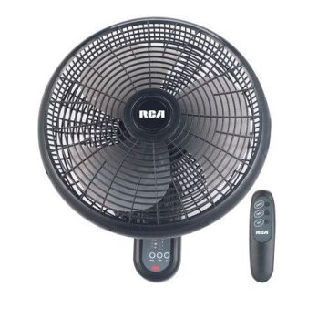 Ventilador De Pared 16", C/Control Remoto, Color Negro, Mod. Rcfan27, Totalmente Plastico, 110V-60Hz. Marca Rca