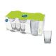 Vasos de vidrio 6 pz 240ml