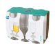  Vasos para cerveza de vidrio 4pz 