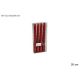 Vela torcida 4 unidades 20cm rojo