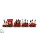 Tren de madera de navidad 4 unidades 32 cm