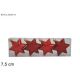 Estrellas de navidad, 4 piezas de 7,5 cm color rojo
