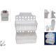Portaobjetos  2 estantes plastico